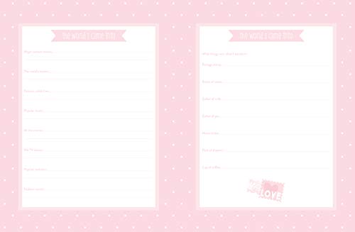 Little Blossoms Baby Keepsake Book, Baby Photo Album, Baby Girl Memory Book, Pink Polka Dot