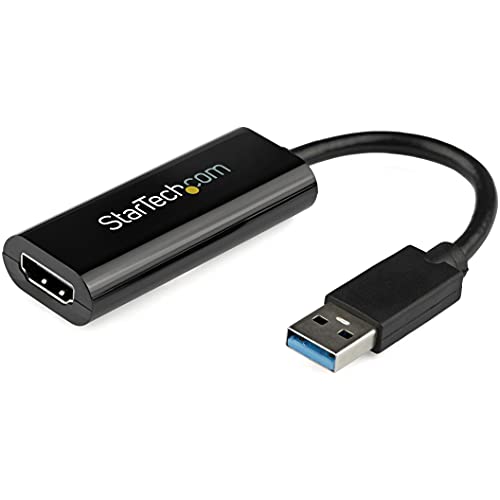 StarTech.com USB 3.0 to HDMI Adapter - 1080p (1920x1200) - Slim/Compact USB Type-A to HDMI Display Adapter Converter for Monitor - External Video and Graphics Card - Black - Windows Only (USB32HDES)