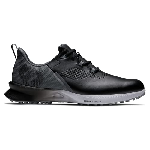 7 FootJoy Men's FJ Fuel Golf Shoe, Black/Charcoal