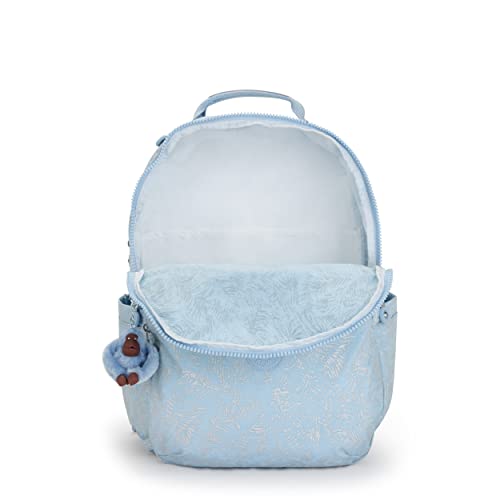 Kipling Women's Seoul Extra Large 17” Device Backpack, Durable, Roomy with Padded Shoulder Straps, School Bag, Glistening Floral, 34.5'' L x 45'' H x 23'' D