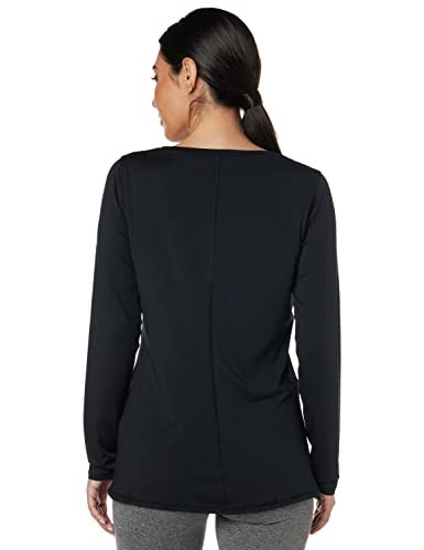 Under Armour Women's HeatGear Armour Long-Sleeve T-Shirt , Black (001)/Metallic Silver , X-Small