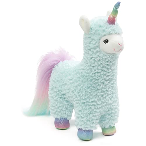 GUND Cotton Candy Llamacorn Plush Toy, Unicorn Stuffed Animal for Ages 1 and Up, Blue/Rainbow, 11”