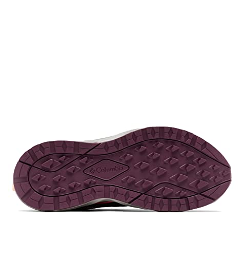 Columbia Women's Plateau Waterproof Hiking Shoe, Dark Grey/Neon Sunrise, 6