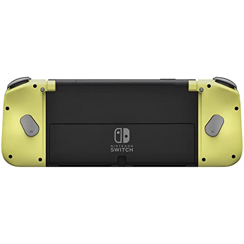 HORI Nintendo Switch Split Pad Compact (Light Gray and Yellow) - Ergonomic Controller for Handheld Mode - Officially Licensed by Nintendo