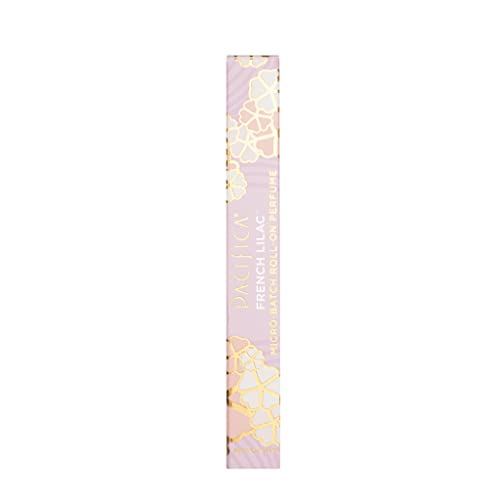 Pacifica Beauty French Lilac Rollerball Clean Fragrance Perfume, Made with Natural and Essential Oils, 0.33 Fl Oz - Vegan + Cruelty Free - Phthalate-Free, Paraben-Free - Travel Size