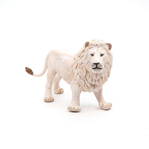 Papo -hand-painted - figurine -Wild animal kingdom - White Lion -50074 -Collectible - For Children - Suitable for Boys and Girls- From 3 years old