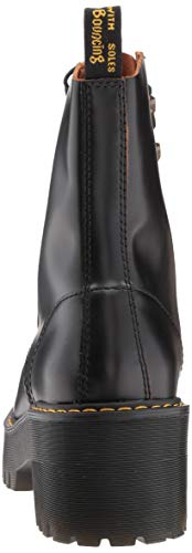 Dr. Martens Shoes Leona Boot, Black Vintage Smooth, 3 UK, Women's 5 US