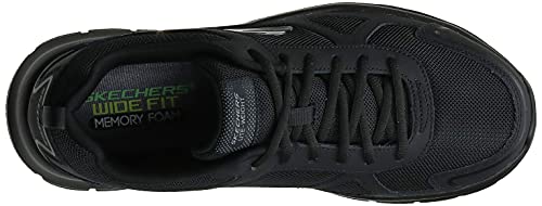 Skechers Men's Track Scloric Oxford, Black, 12 M US