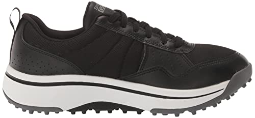 Skechers Men's Go Arch Fit Golf Shoe Sneaker, Black/White, 9.5