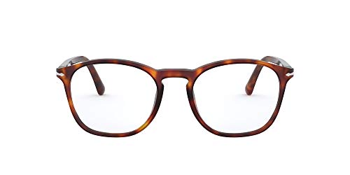 Persol PO3007VM Square Prescription Eyewear Frames, Havana/Demo Lens, 50 mm