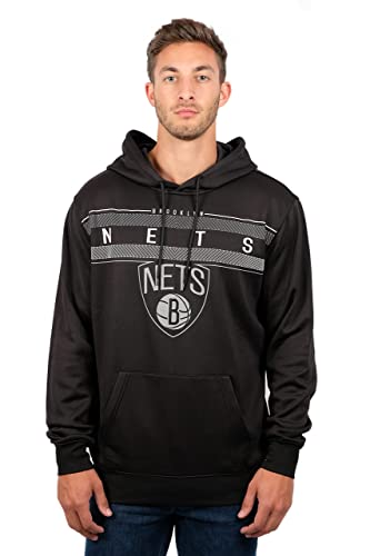 Ultra Game NBA Men's Fleece Midtown Pullover Sweatshirt, Black, Medium