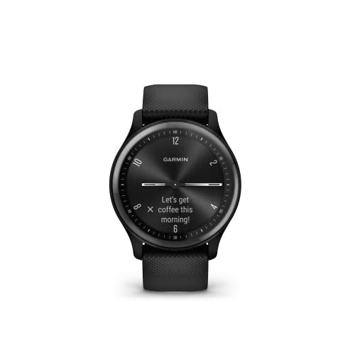 Garmin vivomove Sport, Hybrid Smartwatch, Health and Wellness Features, Touchscreen, Black
