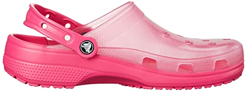 Crocs Unisex Men's and Women's Classic Translucent Clog, Candy Pink, 8 US