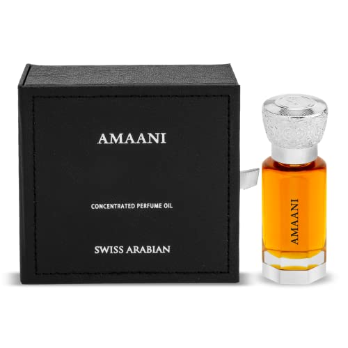 Swiss Arabian Amaani - Luxury Products From Dubai - Long Lasting And Addictive Personal Perfume Oil Fragrance - A Seductive, Signature Aroma - The Luxurious Scent Of Arabia - 0.4 Oz