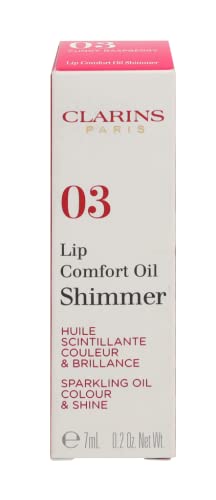 Clarins Lip Comfort Oil Shimmer | Smoothes, Comforts, Hydrates and Protects Lips | Bold, High Shimmer Finish | Intense Color Payoff | Visibly Fuller Lips | Contains Plant Oils With Skincare Benefits
