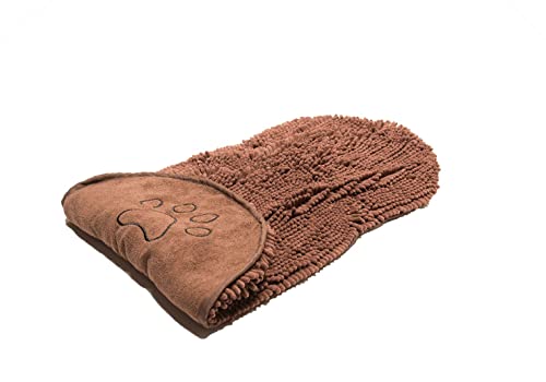 Dog Gone Smart Shammy Dog Towels For Drying Dogs - Heavy Duty Soft Microfiber Bath Towel - Super Absorbent, Quick Drying, and Machine Washable - Must Have Dog and Cat Bathing Supplies | Brown 13x31'