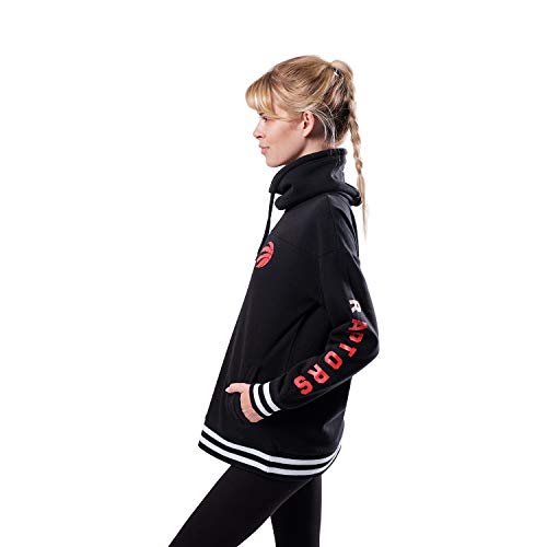 Ultra Game NBA Toronto Raptors Womens Quarter Zip Fleece Pullover Sweatshirt with Zipper, Team Color, Small