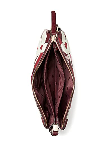 Kate Spade Jackson Triple Gusset Leather Crossbody Bag Purse Handbag (PINK MULTI)