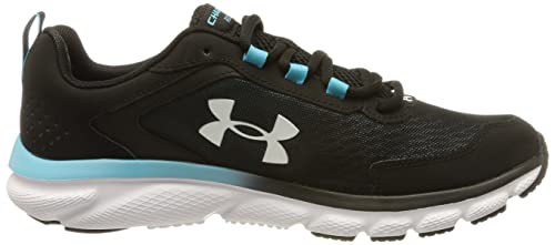Under Armour Men's Charged Assert 9 Running Shoe, (009) Black/Blue Surf/White, 11