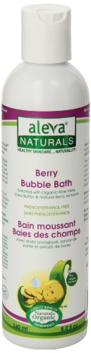 Aleva Naturals Bubble Bath | Long Lasting Moisture for Sensitive Skin | Made with Natural and Organic Ingredients with Fresh Berry Scent | for Newborn Babies and Toddlers - 8 Fl Oz