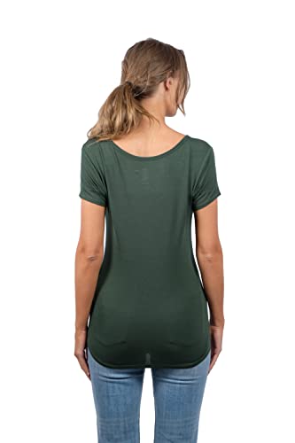 Ultra Game -NBA Milwaukee Bucks Womens Box Out Varsity Stripe Tee Shirt, Team Color, Small