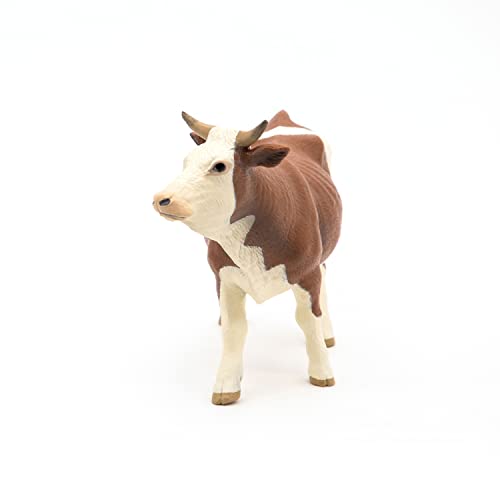 Papo -Hand-Painted - Figurine -Farmyard Friends -Simmental Cow -51133 - Collectible - for Children - Suitable for Boys and Girls - from 3 Years Old
