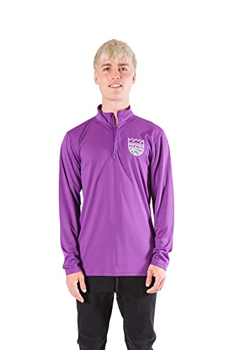 Ultra Game NBA Men's Quarter Zip Long Sleeve Pullover T-Shirt