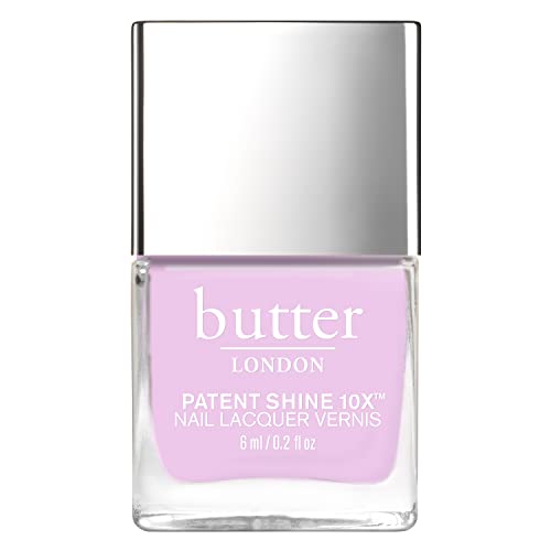 butter LONDON Patent Shine 10X Nail Lacquer, Gel-Like Finish, Chip-Resistant Formula, 10-Free Formula, Cruelty-Free, Polymer Technology, English Lavender