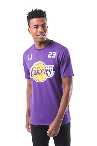 Ultra Game NBA Los Angeles Lakers - Lebron James Mens Active Tee Shirt, Team Color, Large