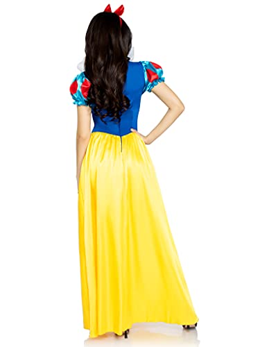 Leg Avenue Womens - 2 Piece Classic Snow White Set Family Friend Full Length Princess Dress With Headband for Women Adult Sized Costume, Multi, Medium US