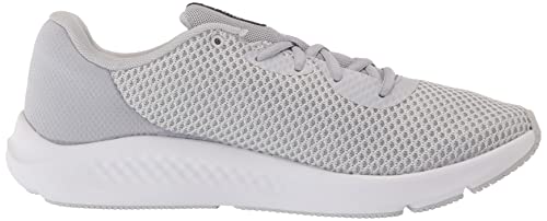 Under Armour Women's Charged Pursuit 3 Running Shoe, Halo Gray (101)/Black, 8.5