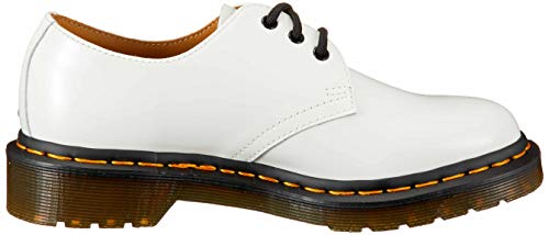 Dr. Martens womens 1461 Oxford, White Patent Lamper, 8 US