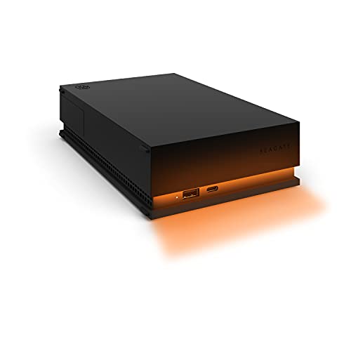 Seagate FireCuda Gaming Hub External Hard Drive HDD 16TB - USB 3.2, Customizable RGB LED lighting, Dual forward-facing USB for Desktop PC with Rescue Services (STKK16000400)