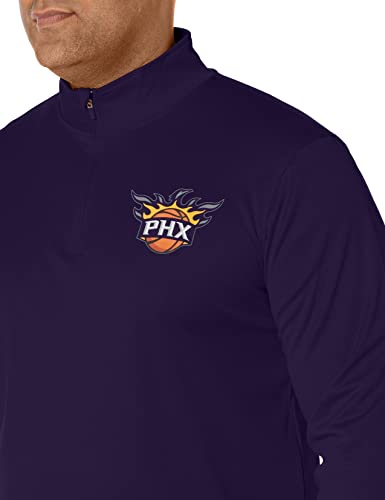 Ultra Game NBA Men's Quarter Zip Long Sleeve Pullover T-Shirt