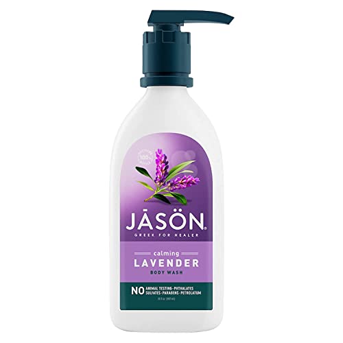 JASON Natural Body Wash and Shower Gel, Calming Lavender, 30 Oz