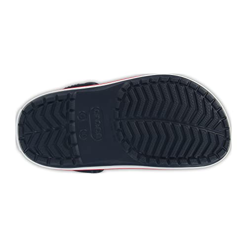 Crocs Unisex-Child Crocband Clogs (Little Kid/Big Kid), Navy/Red, 2 Little Kid