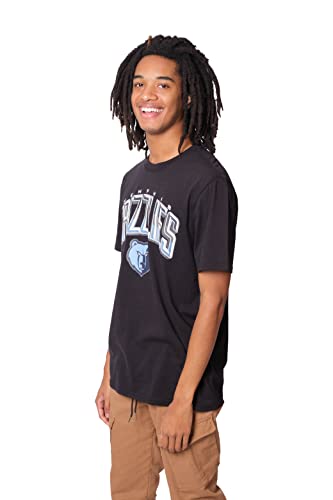 Ultra Game NBA Memphis Grizzlies Mens Arched Plexi Short Sleeve Tee Shirt, Black, X-Large