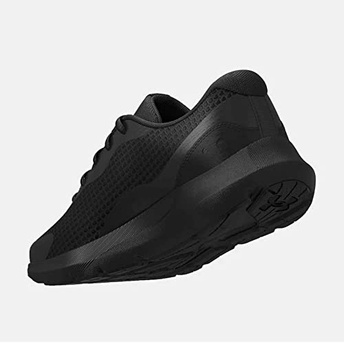 Under Armour Women's Surge 3 Running Shoe, Black (001)/White, 10