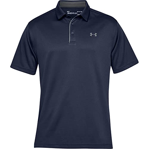 Under Armour Men's Tech Golf Polo , Midnight Navy (410)/Graphite , Small
