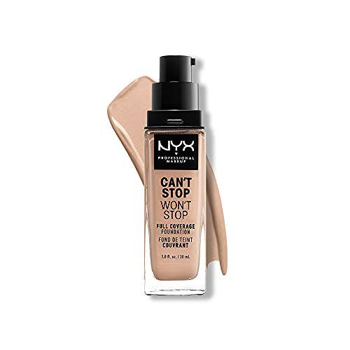 NYX PROFESSIONAL MAKEUP Can't Stop Won't Stop Foundation, 24h Full Coverage Matte Finish - Light
