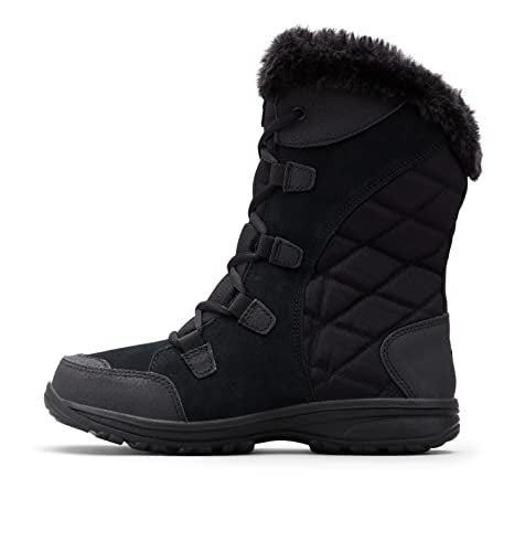 Columbia Women's ICE Maiden II Snow Boot, Black, Grey, 5 B US