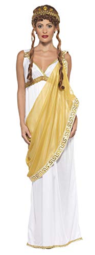 Smiffys womens Helen of Troy Costume,White and Gold,M - US Size 10-12