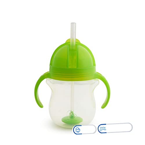 Munchkin® Any Angle™ Weighted Straw Trainer Cup with Click Lock™ Lid, 7 Ounce, Green