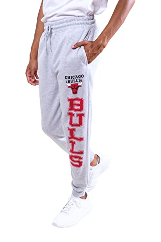 Ultra Game NBA Men's Soft Team Jogger Sweatpants, Heather Gray, Medium