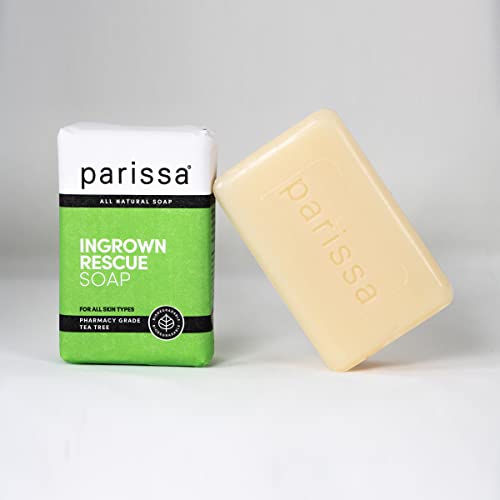 Parissa Ingrown Rescue Kit, Post-Hair Removal Treatment for Ingrown Hair and Razor Bumps, 3 Step Kit to Cleanse, Exfoliate, and Moisturize