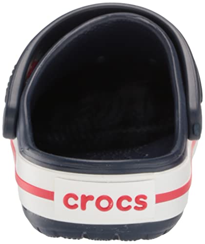 Crocs Unisex-Child Crocband Clogs (Little Kid/Big Kid), Navy/Red, 2 Little Kid