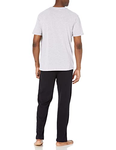 Ultra Game NBA Philadelphia 76ers Mens 2 Piece Super Soft Tee Shirt and Lounge Pants Set, Black, X-Large