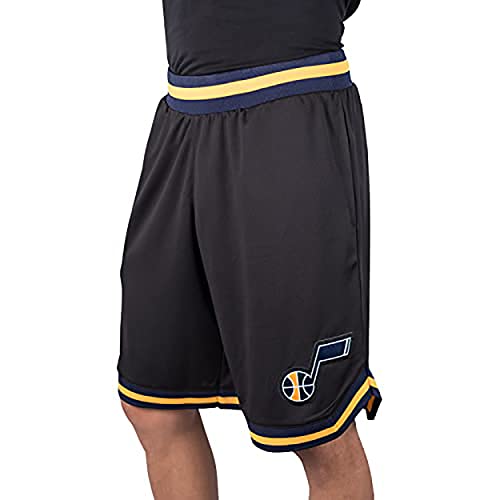 Ultra Game NBA Utah Jazz Mens Woven Basketball Shorts, Team Color, XX-Large