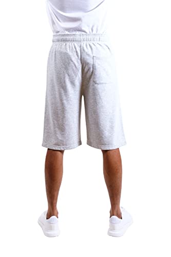 Ultra Game NBA Milwaukee Bucks Mens French Terry Shorts, Heather Gray, X-Large