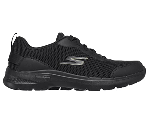 Skechers mens Gowalk 6 - Athletic Workout Walking Shoes With Air Cooled Foam Sneaker, Black 2, 9.5 US